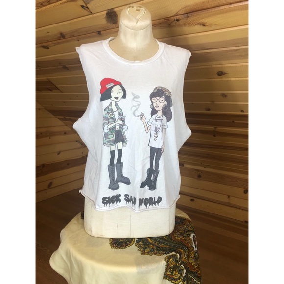 Dimepiece Tops - Daria Cropped Muscle Tank